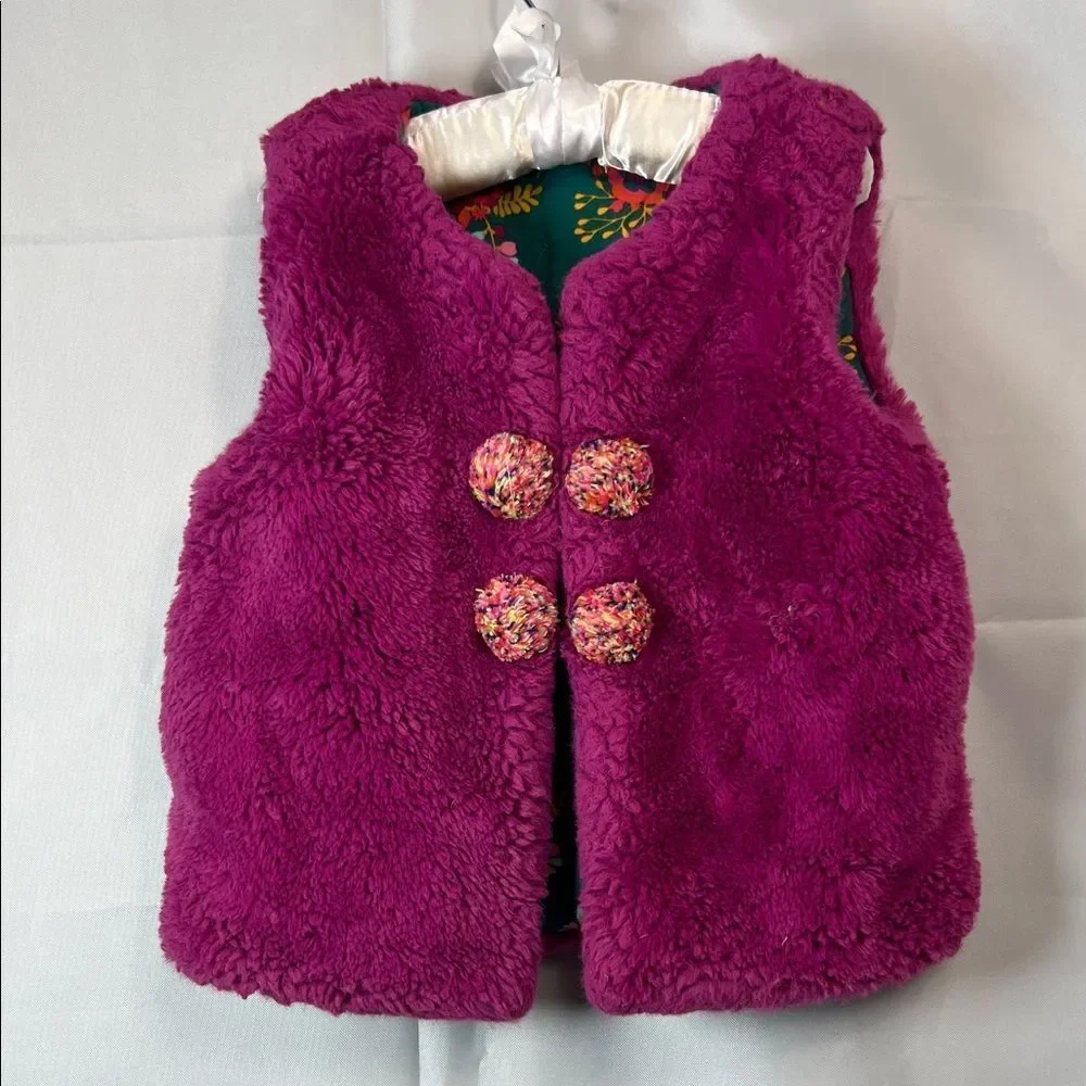 Matilda Jane Moments with you good to faux fucshia and green reversible vest 6
